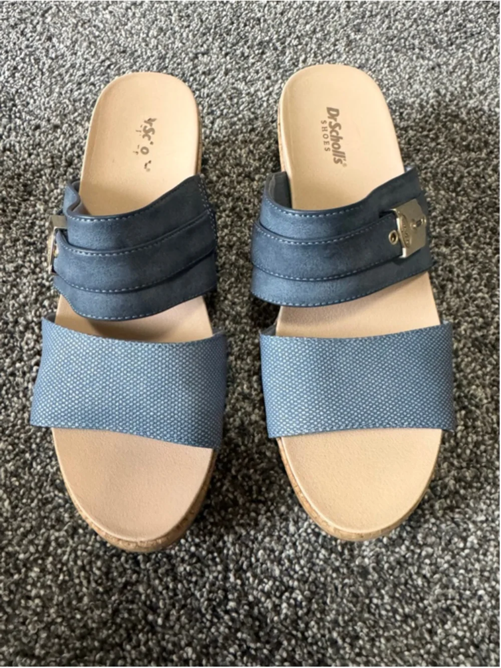 Women's Dr. Scholl's Cali Vibe Women's Sandals in Oxide Blue Size 8